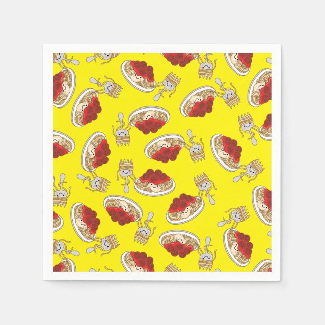 Serviette En Papier Parti Anniversaire de enfant de Cute Spaghetti Kaw (Devant)