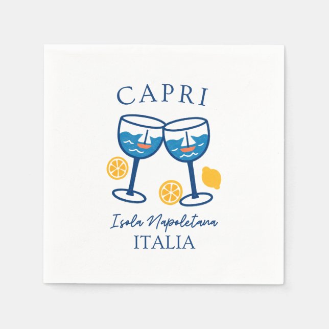 Serviette En Papier Parti Capri Italie (Devant)