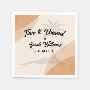 Serviette En Papier Parti d'adieu de la société de retraite