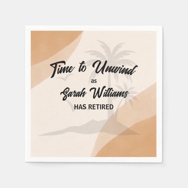 Serviette En Papier Parti d'adieu de la société de retraite (Devant)