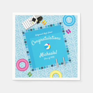 Serviette En Papier Parti de la fin de la fête du pool