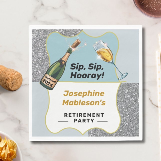 Serviette En Papier Parti de la retraite de la fête à la retraite (Créateur téléchargé)