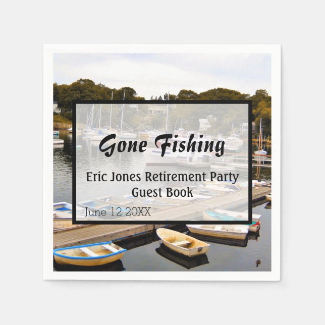 Serviette En Papier Parti de la retraite de la pêche (Devant)