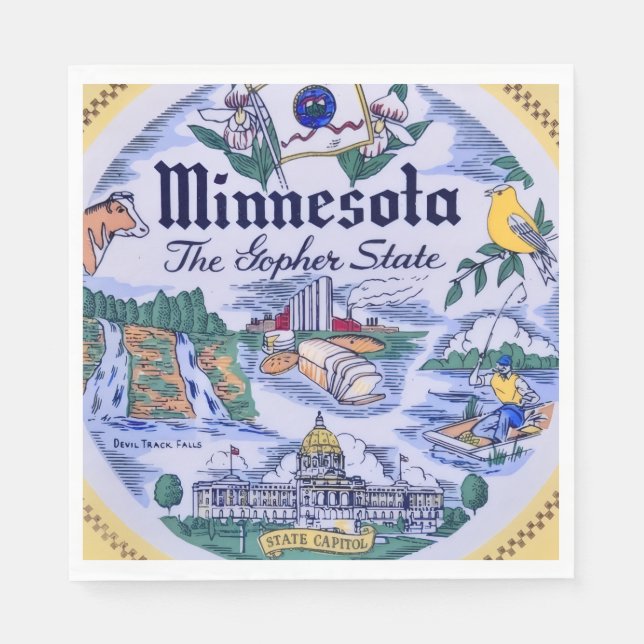 Serviette En Papier Parti de l'État du Minnesota  (Devant)