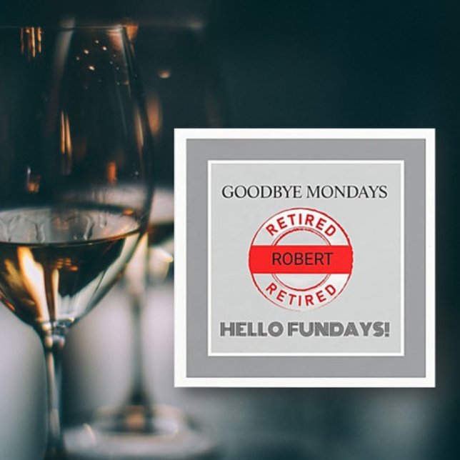 Serviette En Papier Parti de retraite amusant (Créateur téléchargé)