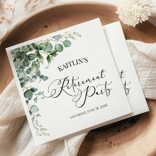 Serviette En Papier Parti de retraite botanique Feuille de Green Eucal