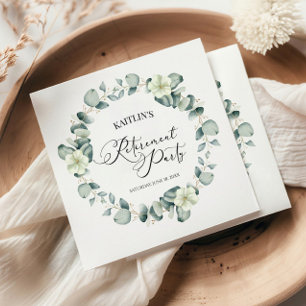 Serviette En Papier Parti de retraite botanique Feuille de Green Eucal