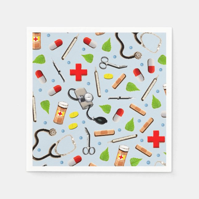 Serviette En Papier Parti de retraite des infirmières (Devant)