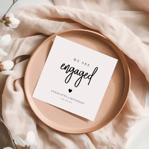 Serviette En Papier Parti d'engagement Boho Moderne