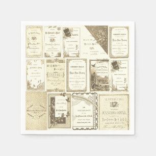 Serviette En Papier Parti des invitations du club Sepia d'Elgin Illino