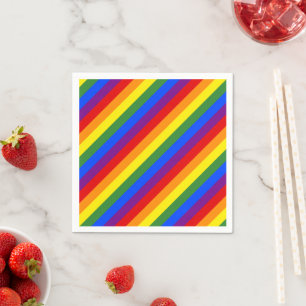 Serviette En Papier Parti LGBT Pride l'Motif de la bande arc-en-ciel d