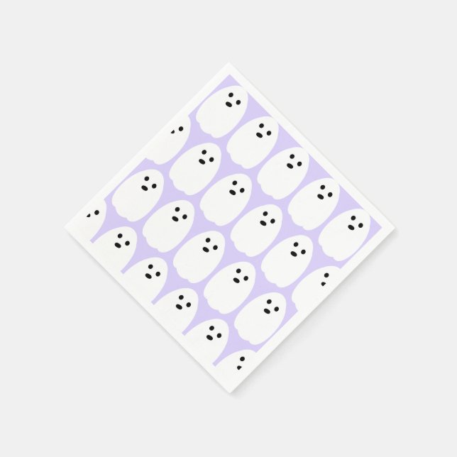 Serviette En Papier Parti Lilac violet d'Halloween Ghosts mignons (Coin)