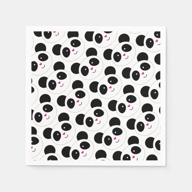 Serviette En Papier Parti Panda (Devant)