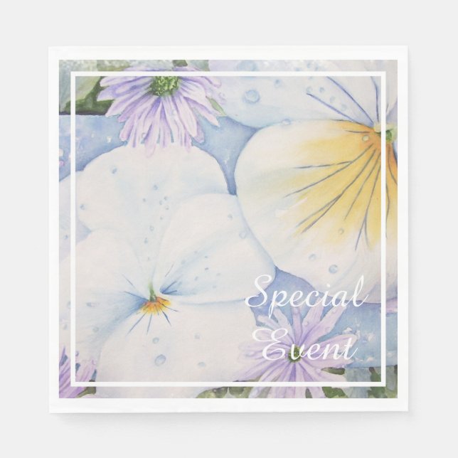 Serviette En Papier Parti Pansy (Devant)