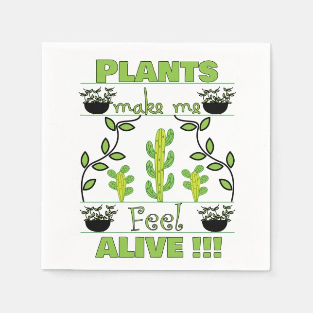 Serviette En Papier Parti plante Lover (Devant)