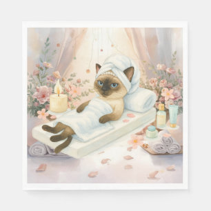 Serviette En Papier Parti spa pour Amoureux de les chats