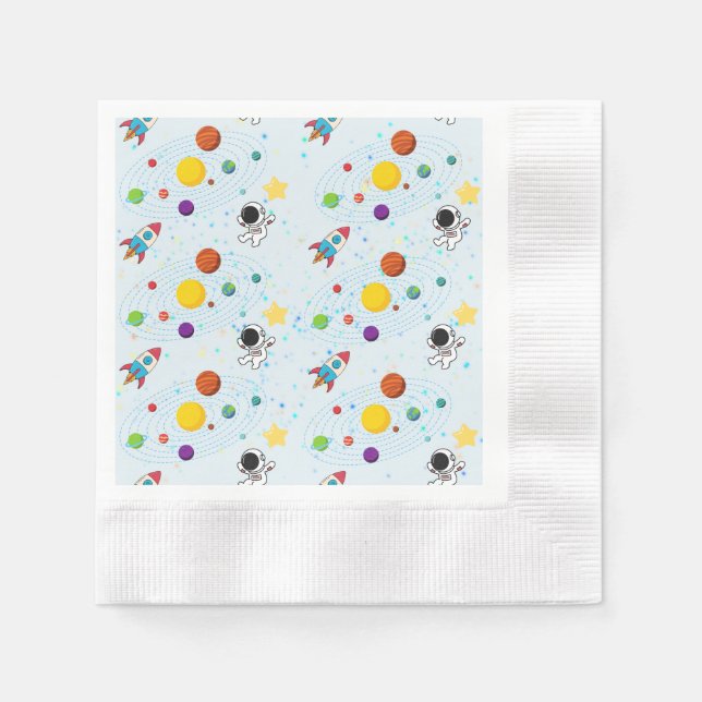Serviette En Papier parti univers NApkins (Devant)