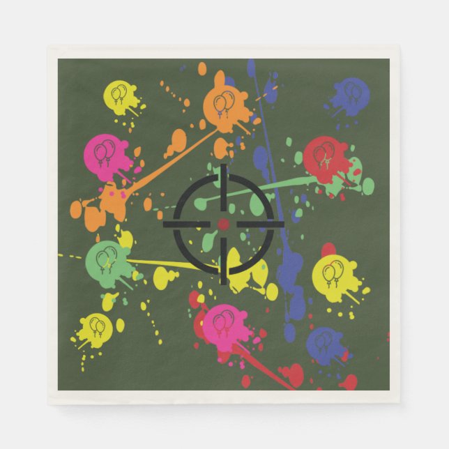 Serviette En Papier Parti Vert de l'Armée de terre (Devant)