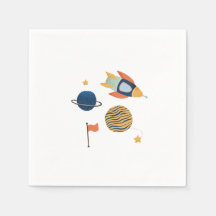 Partie Anniversaire de enfant spatiale Napkin