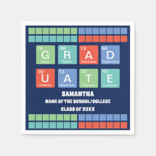 Serviette En Papier Partie de graduation des éléments de tableau pério