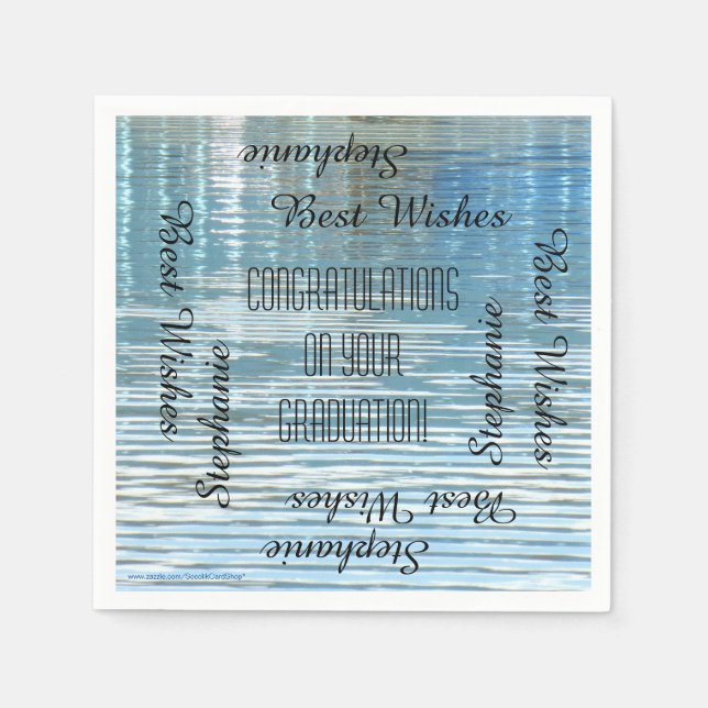 Serviette En Papier Partie de graduation - Nouveau document de nom (Devant)