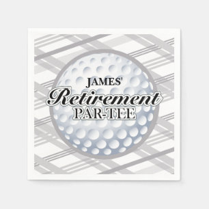 Serviette En Papier Partie de retraite de golf, serviettes faites sur