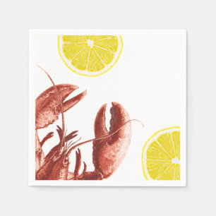 Serviette En Papier Partie d'ébullition de homard d'été