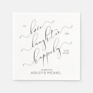 Serviette En Papier Partie d'engagement heureux après le Fiançailles