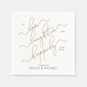 Serviette En Papier Partie d'engagement heureux après le Fiançailles
