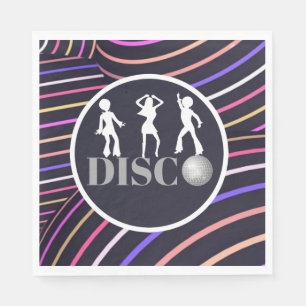Serviette En Papier Partie géniale des années 70 de thème de disco