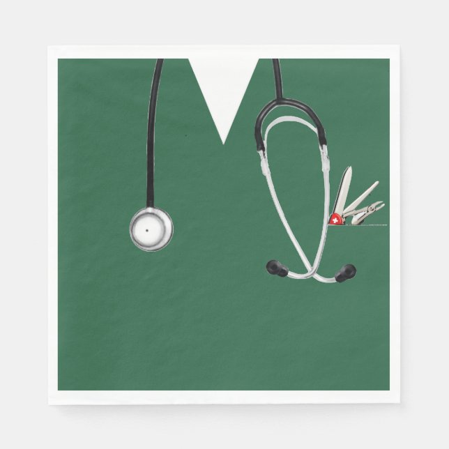 Serviette En Papier Partie Médicale du médecin (Devant)