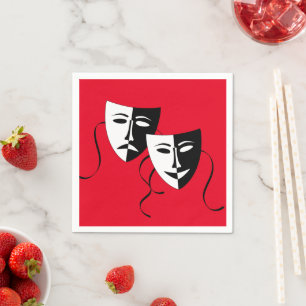 Serviette En Papier Partie mignonne de théâtre de masque de film
