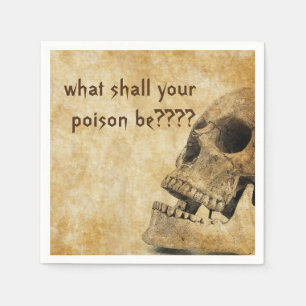 Serviette En Papier Partie vintage de Halloween de crâne