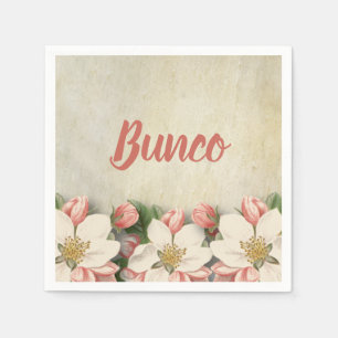 Serviette En Papier Partie vintage élégante de Bunco de fleur