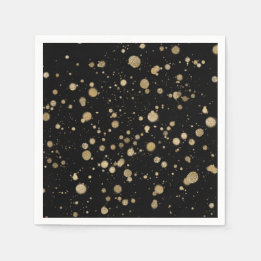 Serviette En Papier Parties scintillant Abstrait Paint Splatter Dots O