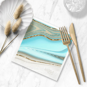 Serviette En Papier Parties scintillant Abstraite Strata Mariage ID903