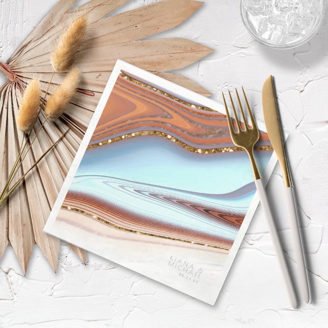 Serviette En Papier Parties scintillant Abstraite Strata Mariage SW ID (Créateur téléchargé)