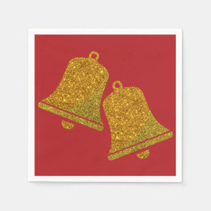 Serviette En Papier Parties scintillant Christmas Bells Napkins