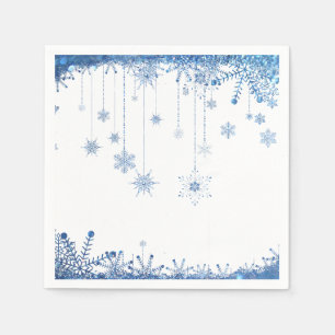Serviette En Papier Parties scintillant d'hiver Flammes de neige maria