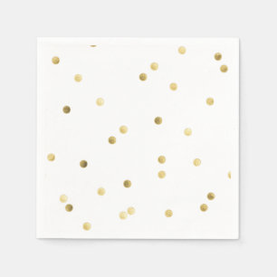 Serviette En Papier Parties scintillant d'or Confetti Dot Polka Nail P