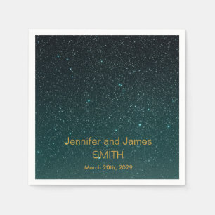 Serviette En Papier Parties scintillant d'or Confetti Mariage violet p