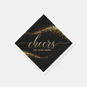 Serviette En Papier Parties scintillant d'or Confetti salue Anniversai
