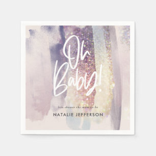 Serviette En Papier Parties scintillant étincelante sur baby shower