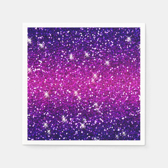 Serviette En Papier Parties scintillant Étincelles Purple Pink Texture (Devant)