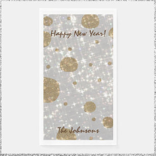 Serviette En Papier Parties scintillant festive Joyeux Nouvel An servi