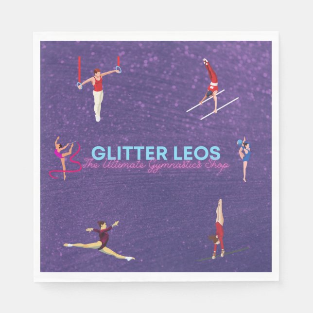 Serviette En Papier Parties scintillant Leo's - The Ultimate Gymnastic (Devant)