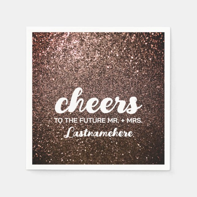 Serviette En Papier Parties scintillant moderne Glam Sparkle Future Mm (Devant)