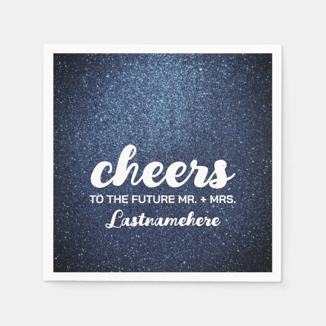 Serviette En Papier Parties scintillant moderne Glam Sparkle Future Mm (Devant)