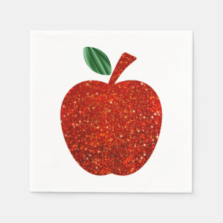 Serviette En Papier Parties scintillant Red Apple Napkin