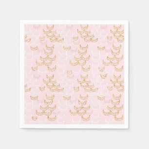 Serviette En Papier Parties scintillant rose et or - Motif des balance